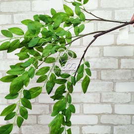 Искусственная ветка №4 с зелеными листьями