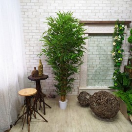 Бамбук искусственный 230 см с густыми листьями