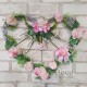 Сердце из искусственных цветов №01 свадебный декор