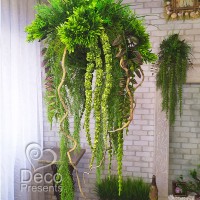 Подвесной декор из искусственных растений №02