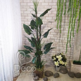 Растение с искусственными листьями Лиана №01 в горшке