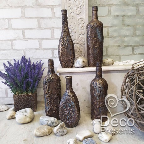 Бутылки декоративные "Под старину" средние