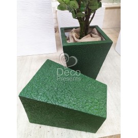 Декоративний вазон 35 см зелений