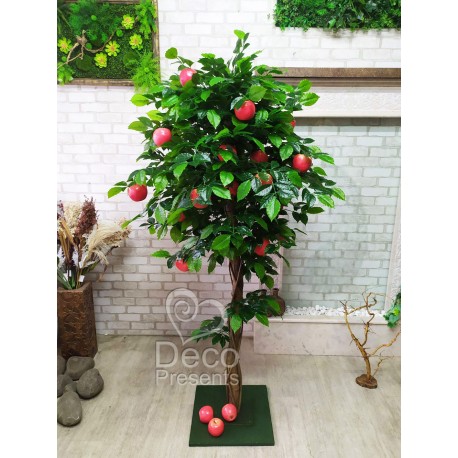 Яблоня искусственная дерево. Искусственное дерево с красными яблоками