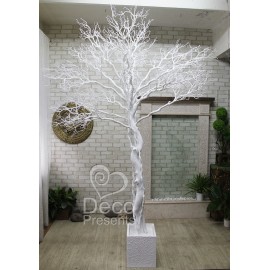 Дерево большое свадебное из белых пластиковых веток