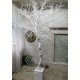 Дерево велике весільне з білих пластикових гілок