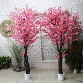 Два дерева из розовых цветов сакуры 190 см