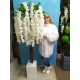 Штучне дерево із білих квітів гліцинії 160 см