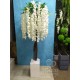 Искусственное дерево из белых цветов глицинии 160 см