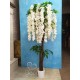 Искусственное дерево из белых цветов глицинии 160 см