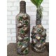 Декоративные бутылки с ракушками, набор из 3-х бутылок
