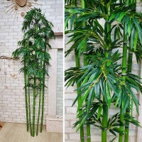 Искусственный куст бамбука зеленого цвета