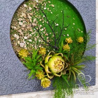 Картина №1 из искусственных растений и мха