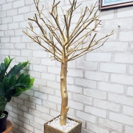 Дерево 70 см с золотистыми ветками