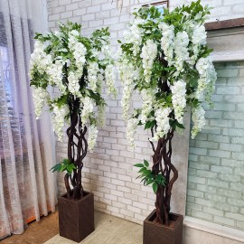 Декоративное дерево белая глициния 170 см