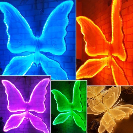 Бабочка LED светильник RGB со сменным светом и пультом