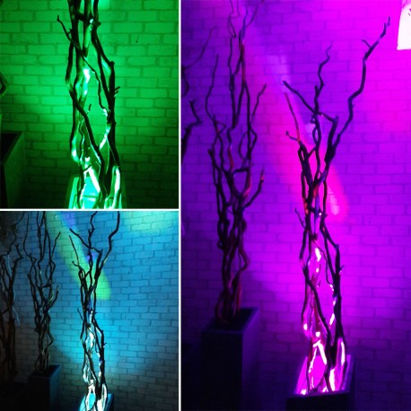 Светильники из деревянных веток в вазонах