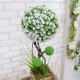 Декоративный бонсай №52 (белый шар) дерево из искусственных цветов