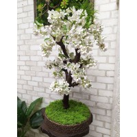 Дерево біла сакура 73 бонсай зі штучних квітів вишні