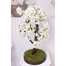 Дерево біла сакура 73 бонсай зі штучних квітів вишні