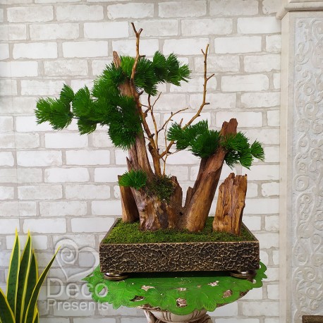 Бонсай искусственный сосна 40 см высота дерева