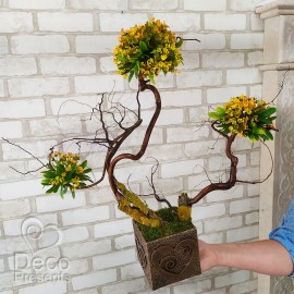 Декоративний бонсай 5 дерево зі штучних квітів