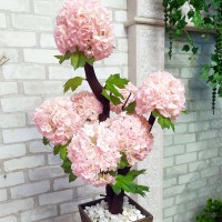 Декоративне дерево 128 із штучних квітів гортензії