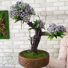 Декоративне дерево 7 бонсай з бузкових квітів