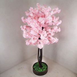 Декоративное дерево из цветов розовой сакуры 120 см