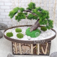 Искусственный бонсай Сосна 46 сад камней
