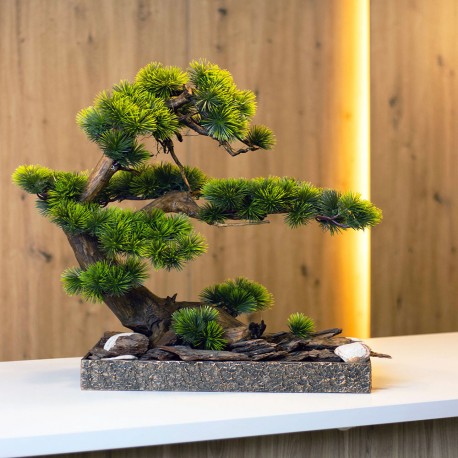 Искусственное дерево 210 бонсай сосна в вазоне