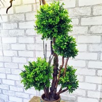 Бонсай 8 искусственное настольное дерево самшит