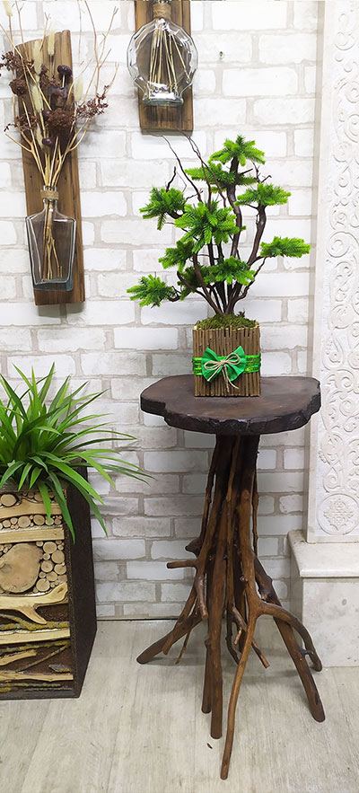 Настільний бонсай 100 зі штучною хвоєю