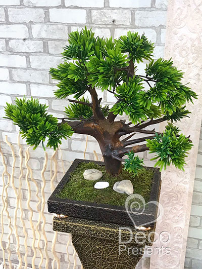 Бонсай 21 искусственный самшит, растение для интерьера