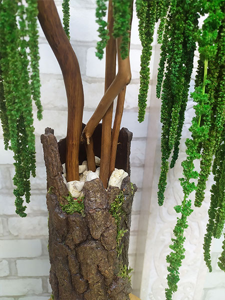 Декоративный бонсай 151 стабилизированное дерево из зеленого амаранта.