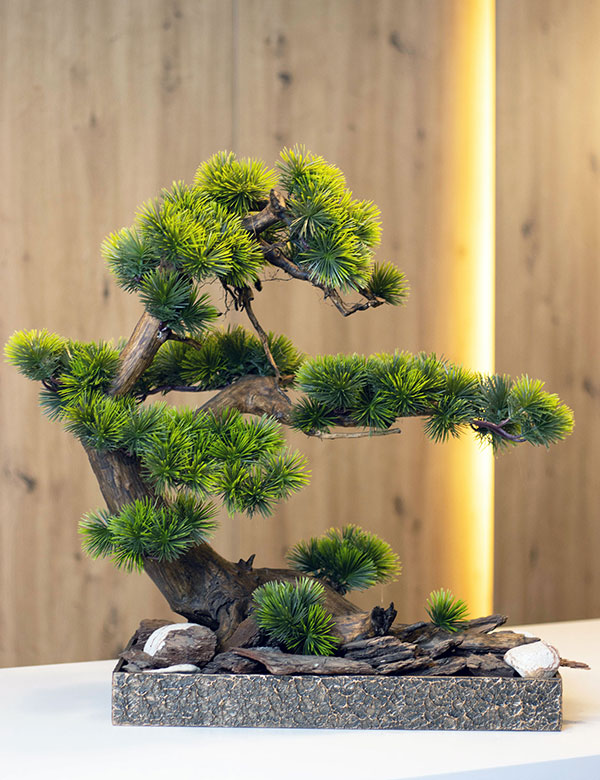 Искусственное дерево 210 бонсай сосна в вазоне