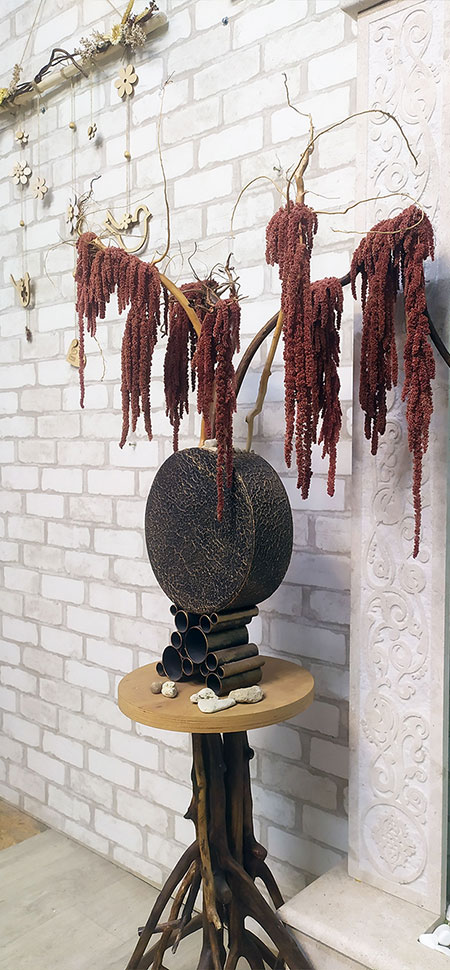 Стабилизированный бонсай 150 декоративное дерево из сухоцвета амаранта