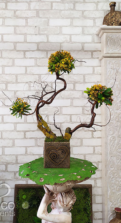 Декоративный бонсай 5 дерево из искусственных цветов